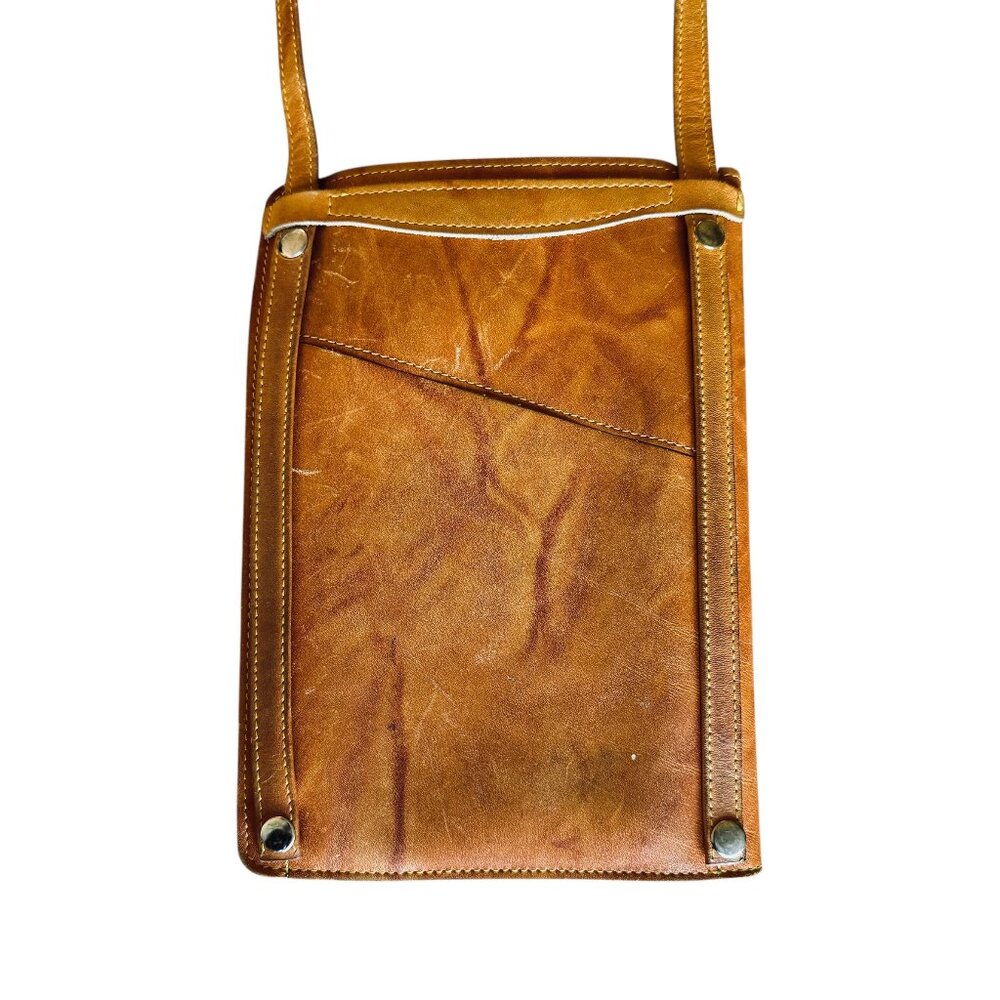 Frye Artisan Rectangle Adjustable Camel Leather B… - image 4